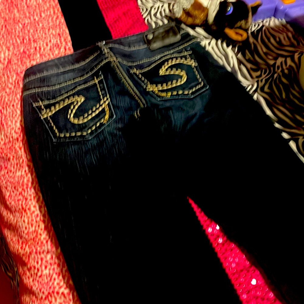 Aiko silver jeans like new